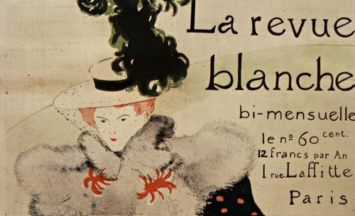 1895 La Revue Blanche, bi-mensuelle  Affiche Toulouse-Lautrec - source : Gallica