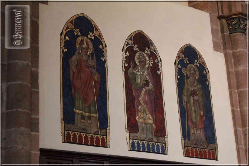 Alsace Haut-Rhin Route des Vins Bergheim fresques église
