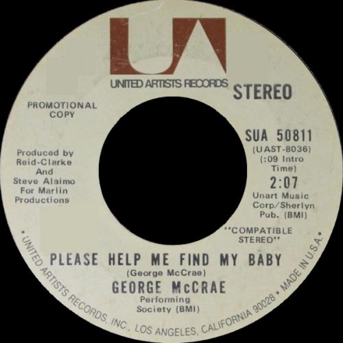 George McCrae : Album " Rock Your Baby " T.K. Records 501 [ US ]