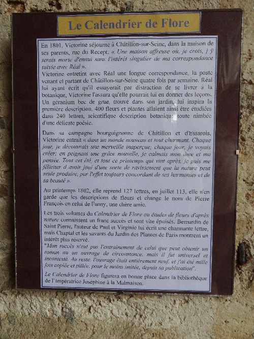 Le calendrier de Flore à Essarois...