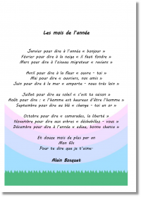 Les mois de l'année