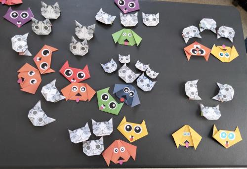 Origami, Chats et chien
