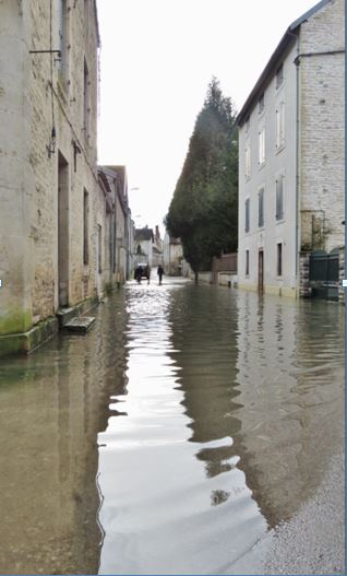 Les inondations de janvier 2018 à Châtillon sur Seine, comparées avec celles  de 1910, une belle étude  par Dominique Masson