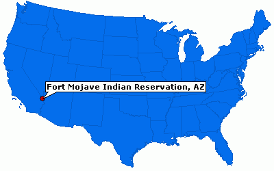 Fort Mojave Indian Reservation, AZ locator map