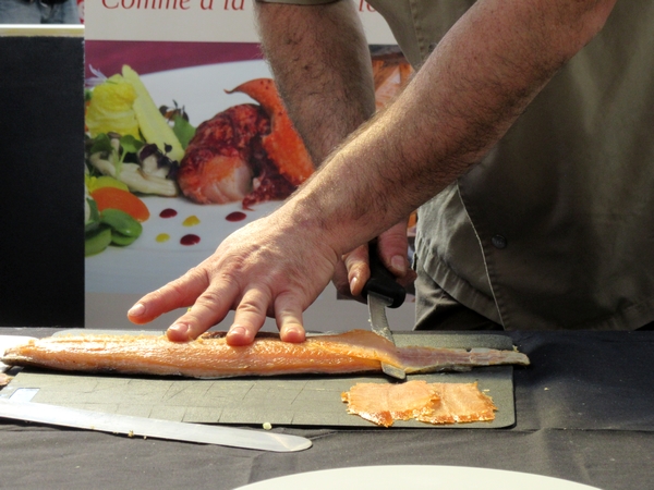 Arole Dupaty, Chef du restaurant le Sabot de Vénus a démontré tout son talent au salon "Art et Saveurs"organisé par le Lions Club