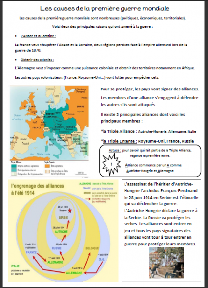 Les causes de la première guerre mondiale