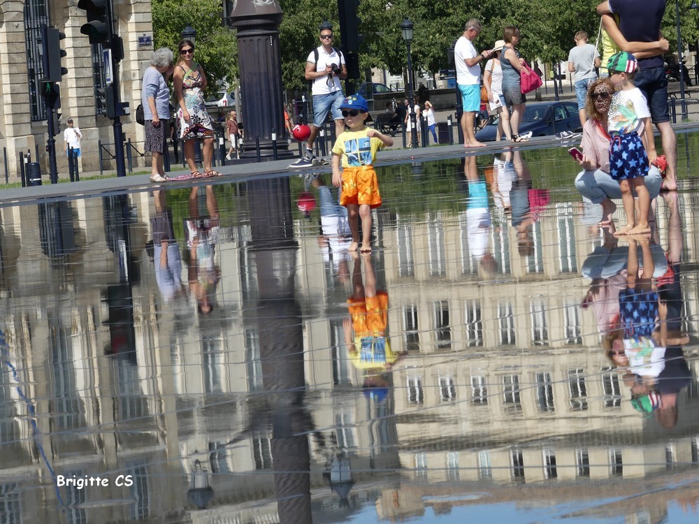 Le miroir d'eau à Bordeaux - été 2016