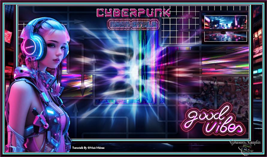 Cyberpunk, neon style