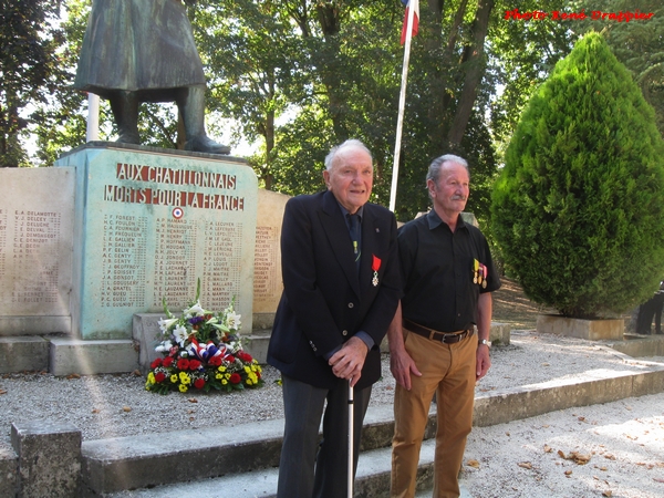 René Drappier a assisté aux cérémonies de commémoration de la Libération à Châtillon sur Seine
