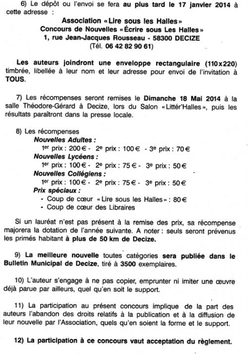 Découvrez le thème du concours de nouvelles 2013/2014
