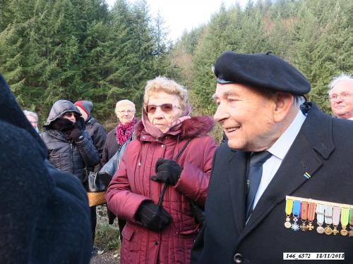 * Cérémonie du 74ème anniversaire de la Libération et hommage au Général Diégo Brosset", devant la stèle au lieu-dit "Passavant".