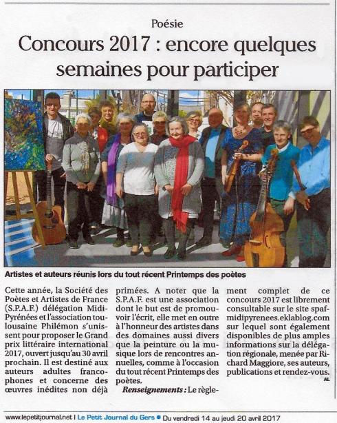  CONCOURS SOUS PRESSE