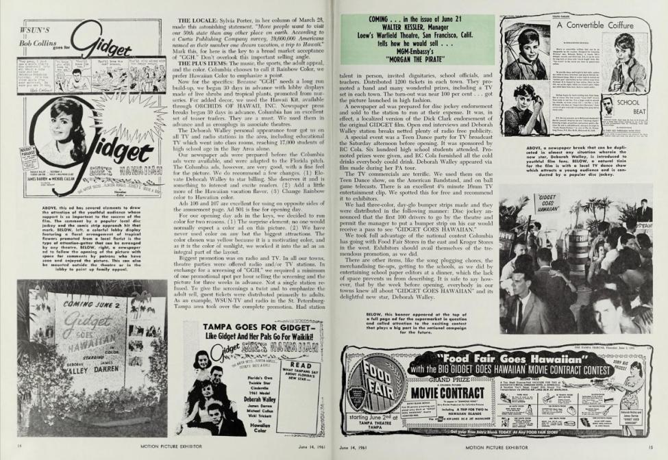 BOX OFFICE USA DU 7 JUIN 1961 AU 13 JUIN 1961