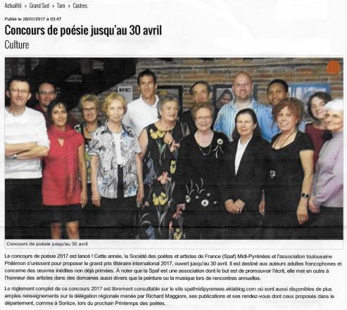 NOTRE CONCOURS DANS LA PRESSE
