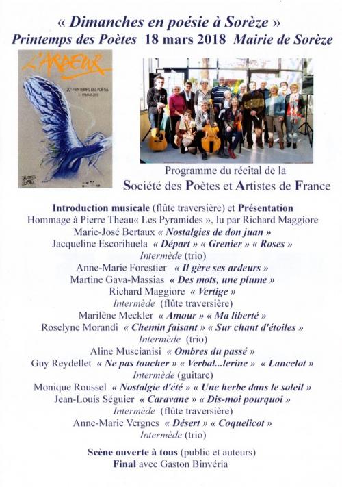 SORÈZE 18 MARS