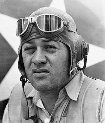 Le vrai Greg "Pappy" Boyington, 1943