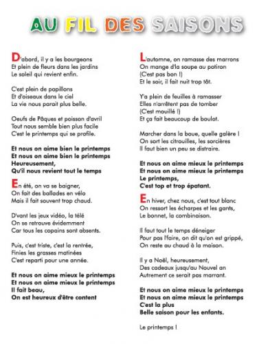 Au fil des saisons