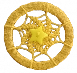 Bouton Dorset de février en jaune