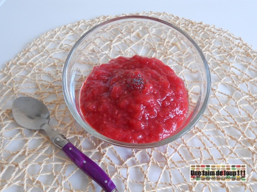 Compote pomme poire framboise