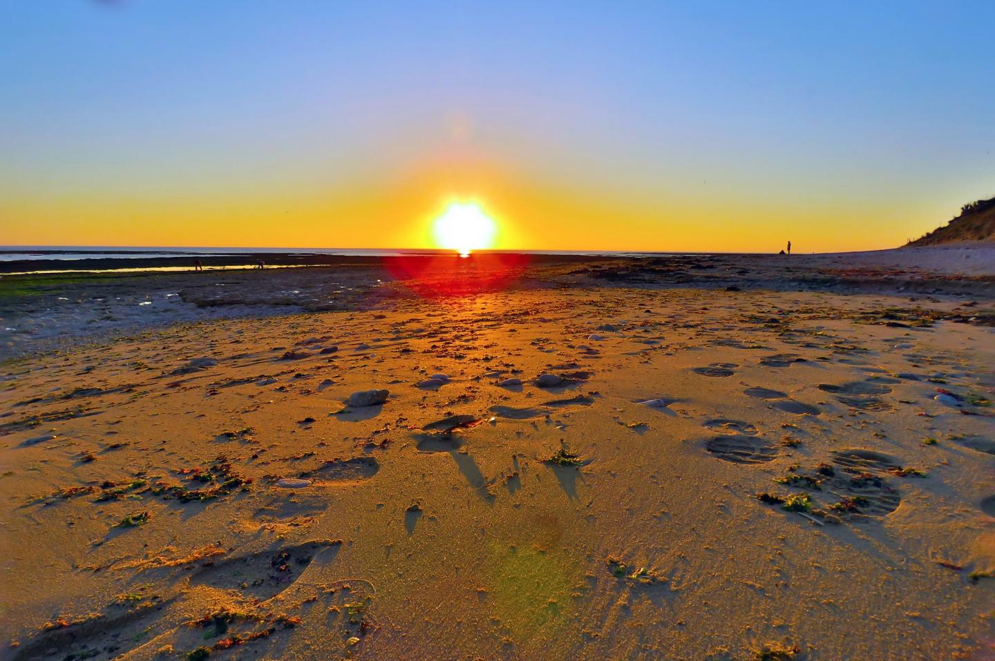 coucher de soleil sur ...  l'ile de Ré 
