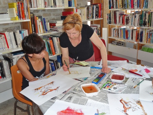 atelier de peinture à Laignes