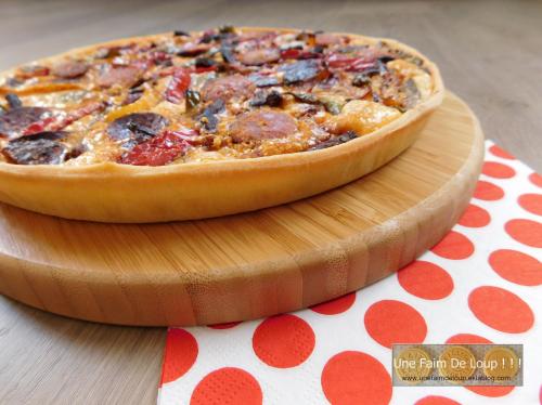 Tarte aux poivrons et chorizo