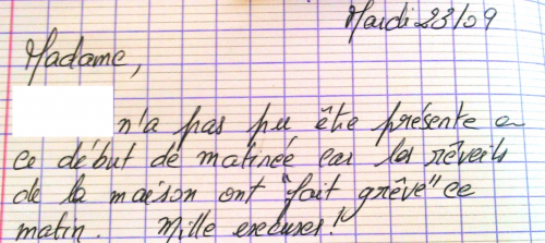Un mot de parents...
