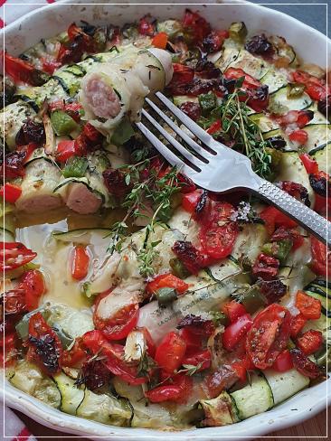 COURGETTE TORDADEE A LA SAUCISSE 