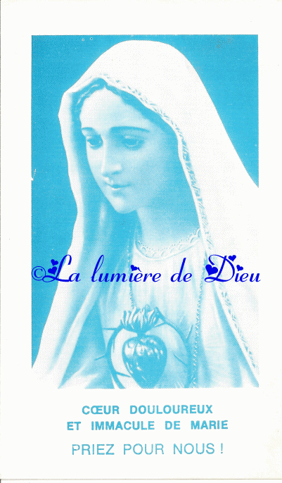 Invocations au Cœur douloureux et Immaculé de Marie