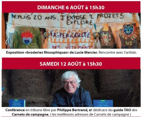 Programme 2023 des animations à la Galerie des z'Uns Possible à Chamesson