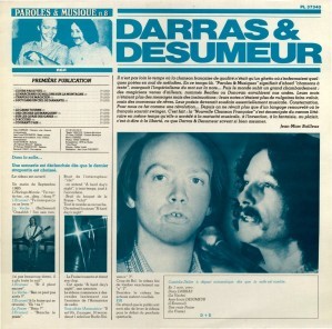 PRÉSENCE Darras et Désumeur LP 1979