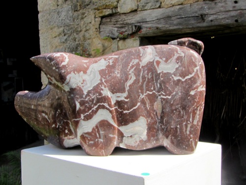 Exposition de sculptures, "Pierres lumineuses" chez Fabien Ansault à Chamesson