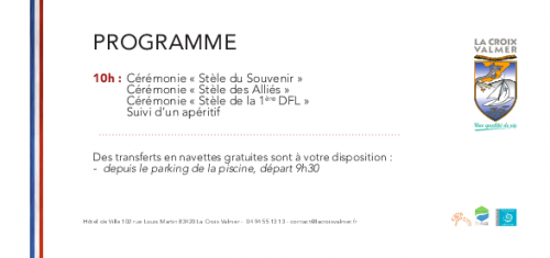 * 73e anniversaire du Débarquement et des Libérations de la DFL en Provence : la Délégation de la Fondation de la France Libre du Var communique le programme 