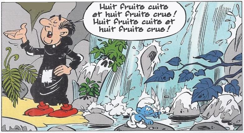 Huit fruits cuits et huit fruits crus