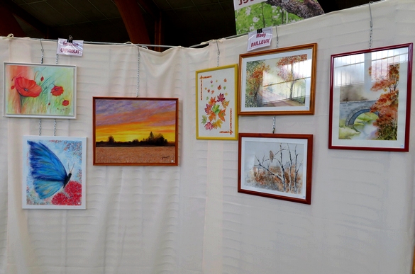beaucoup d'artistes et artisans d'Art ont exposé au "salon des champignons" 2023 de la Société Mycologique du Châtillonnais