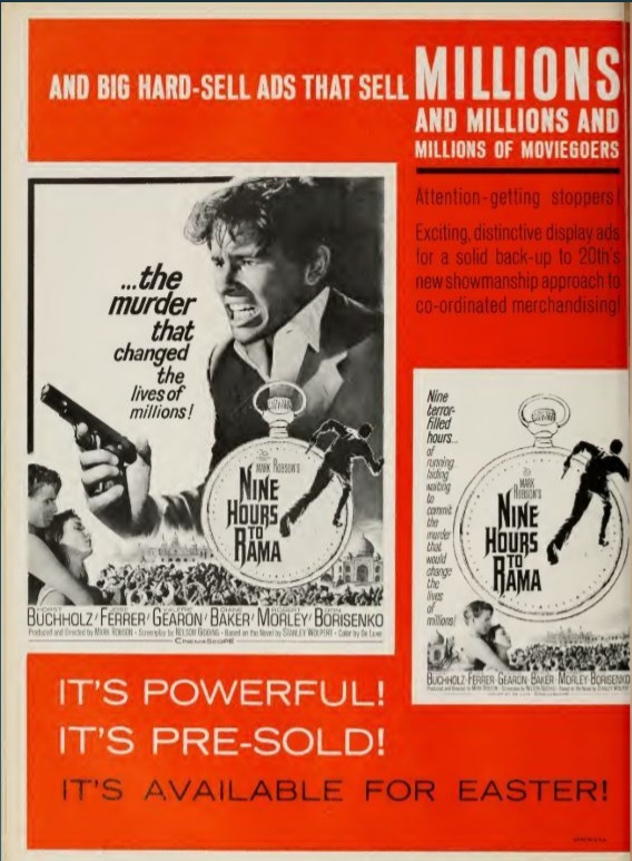 NINE HOURS TO RAMA box office USA 1963
