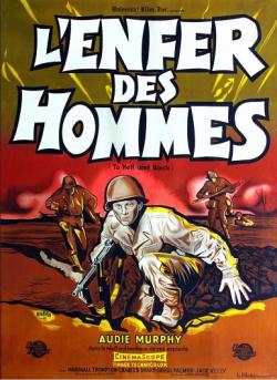 L'ENFER DES HOMMES BOX OFFICE FRANCE 1956 AFFICHE DE RENE PERON