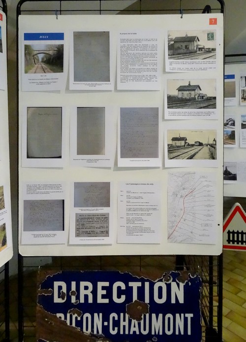 Souvenirs d'une exposition sur l'arrivée du train à Châtillon sur Seine...