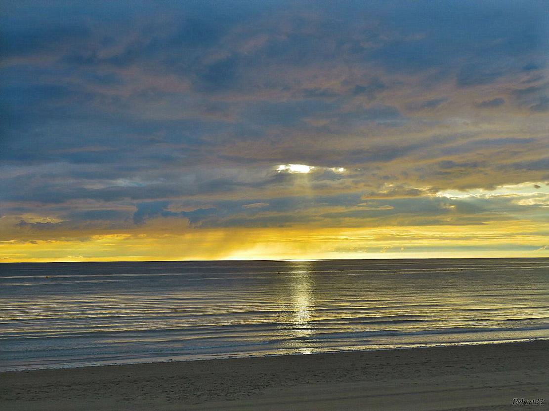 coucher de soleil à Fort Mahon
