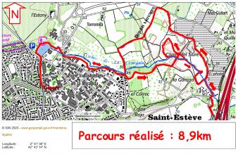 La Boucle "Au fil du Còrrec de la Corregada" depuis Sainr Estève.