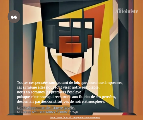 Le Développement de l'Œuvre Révélée, Les lois se réduisent toutes à l'unité (p.248)