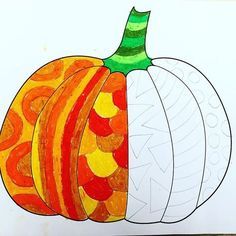 Idée Pinterest (arts) : citrouille graphique