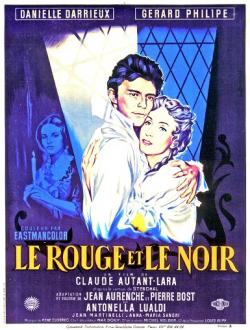 LE ROUGE ET LE NOIR BOX OFFICE FRANCE 1954 AFFICHE DE GUY JEAN NOEL