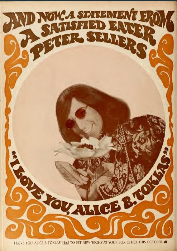 I LOVE YOU ALICE B.TOKLAS box office usa 1968