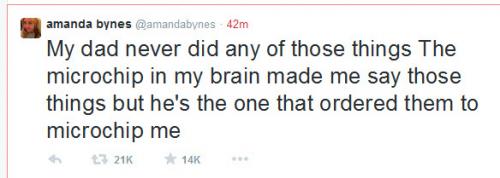 ➤ Amanda Bynes dénonce les viols de son père sur tweeter 