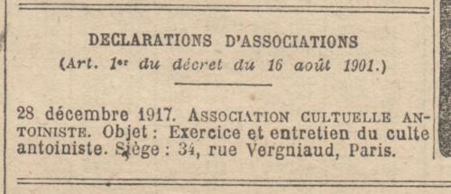 Paris - Journal officiel de la République française. Lois et décrets 10 jan. 1918