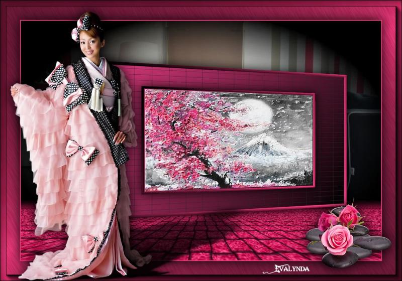 En rose et noir