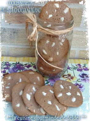 COOKIES NUTELLA,PÉPITES DE CHOCOLAT BLANC