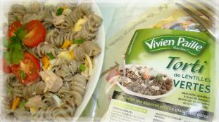 SALADE DE TORTI DE LENTILLES VERTES 
