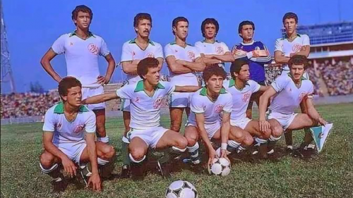 BELLOUMI Lakhdar   à Ibadan  Algérie-Guinée 3-2 le 16/03/1980  CAN